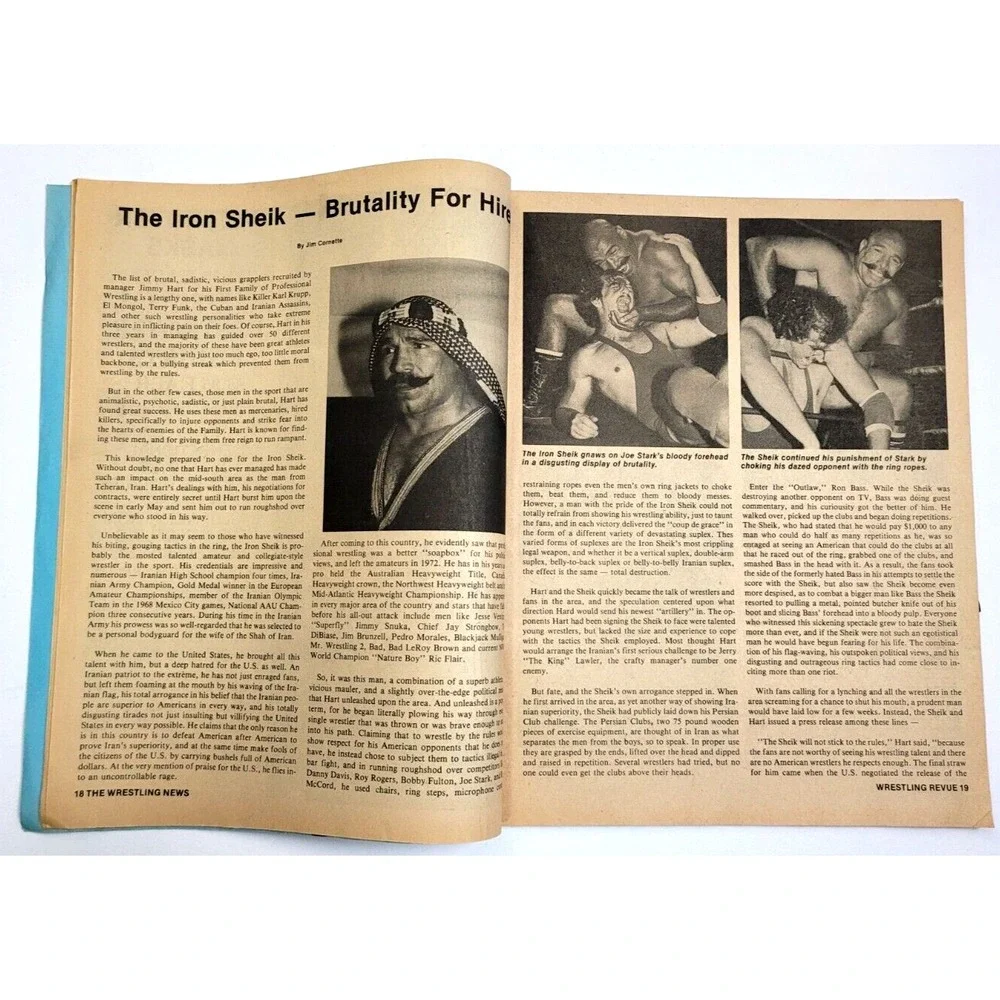 WRESTLING REVUE NOV  1982 - WENDY RICHTER / IRON SHEIK/ DR. DEATH STEVE WILLIAMS